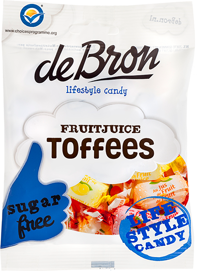 DE BRON Fruit juice Toffees (sugar free)